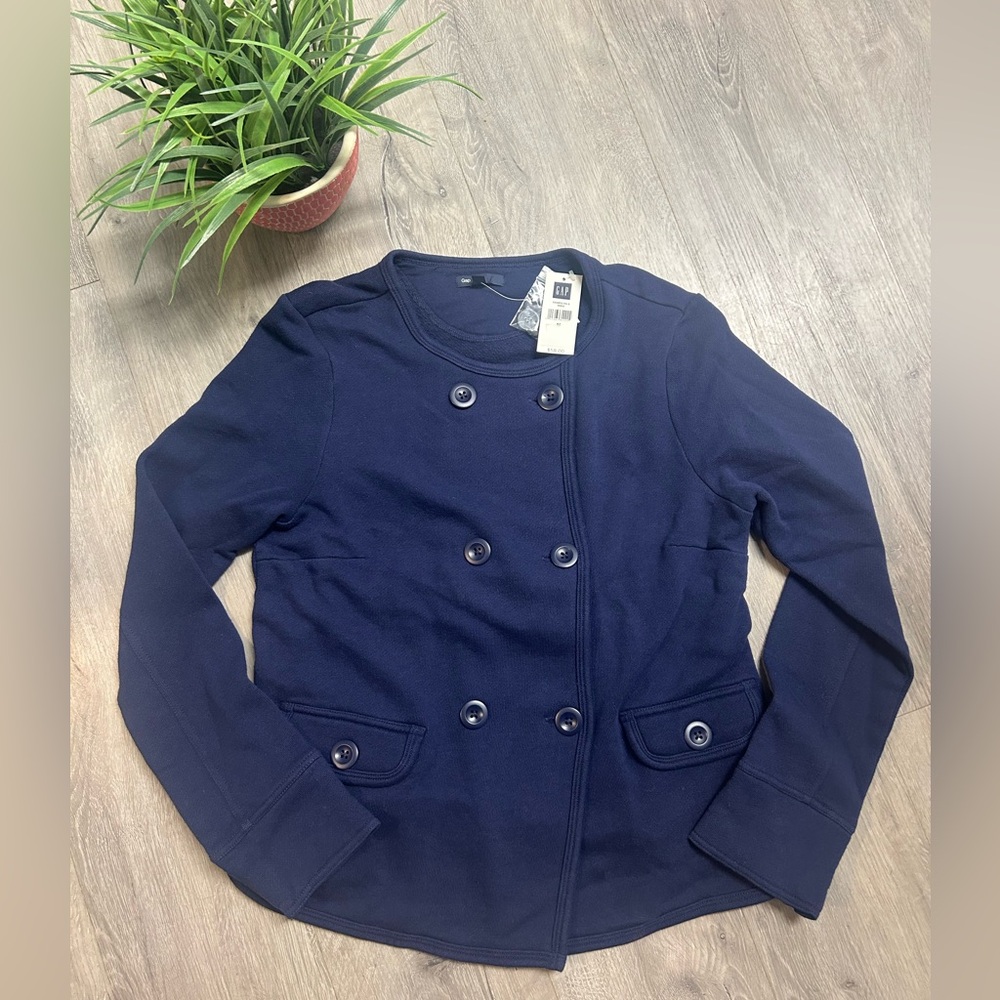 NWT - GAP Blue Pea Coat size medium